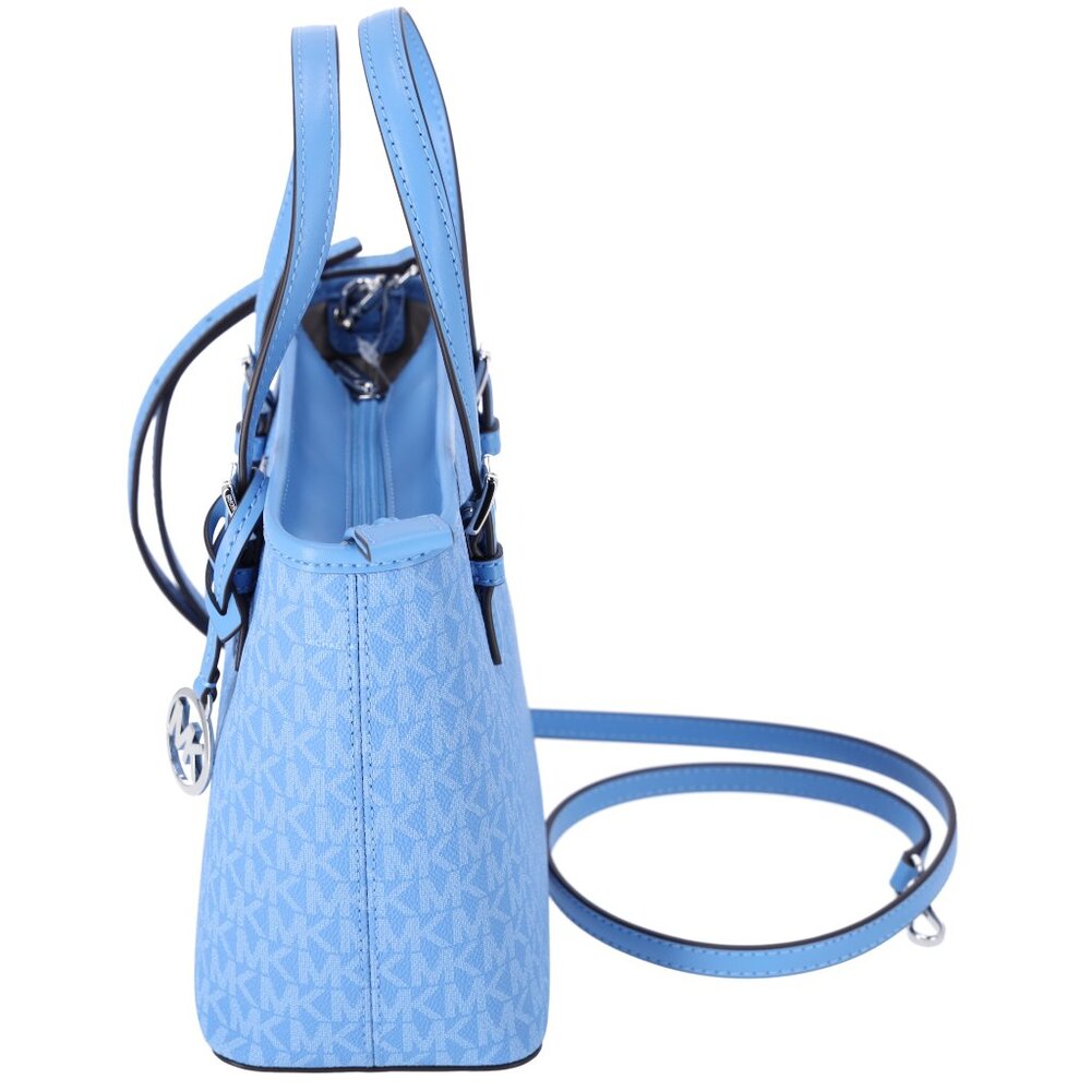 Michael Kors Jet Set XS Carryall Tote Crossbody South Pacific Blue MK Signature - Picture 3 of 7